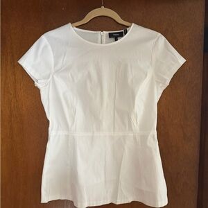 Theory Women's White Peplum Blouse
